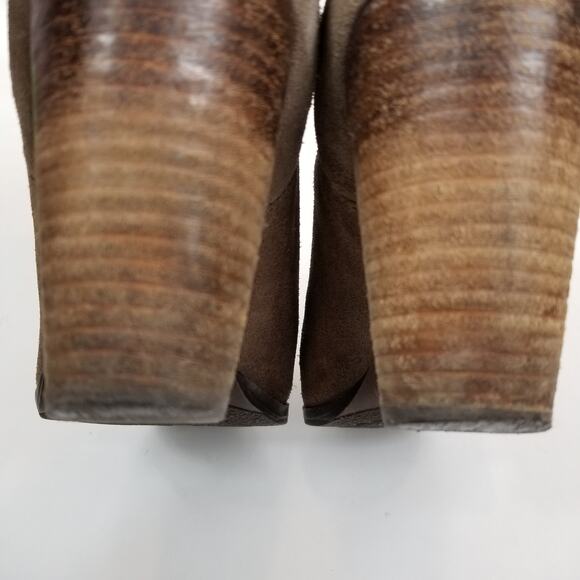 Vince Camuto Hessa Suede Stacked Heel Chelsea Boots Booties Taupe Tan Size 8.5 - Picture 7 of 9
